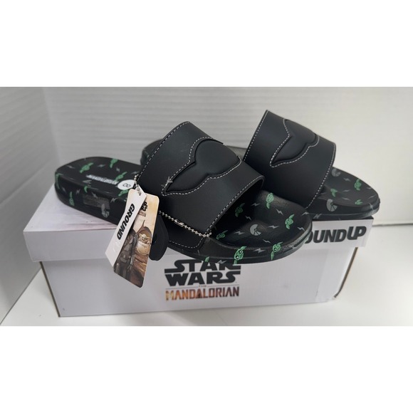 New Disney Star Wars The Mandalorian Baby Yoda Adult Slide Sandals - Picture 2 of 8